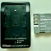 原装尼康MH-18a充电器+尼康EN-EL3e电池