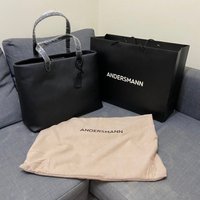 全新 brand new Andersmann 黑色 black 皮革 PU皮 leather 超大容量 extra large size 側背包 側咩袋 side bag 手提袋 手袋 handbag 旅行 出遊 travel bag shopping bag 連防塵袋 with dust bag